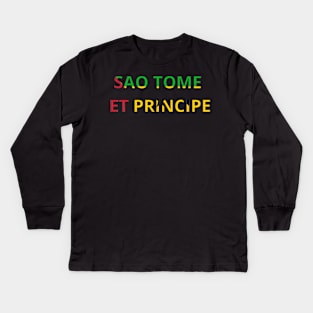 Drapeau Sao Tomé-et-Principe Kids Long Sleeve T-Shirt